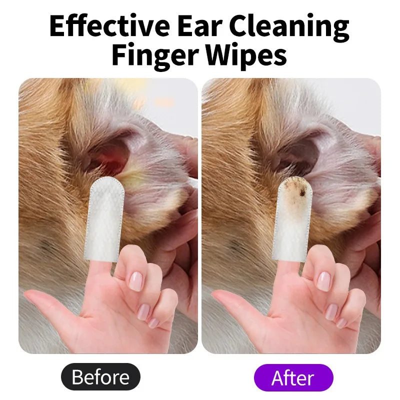 Pet Ear Cleaning Finger Wipes