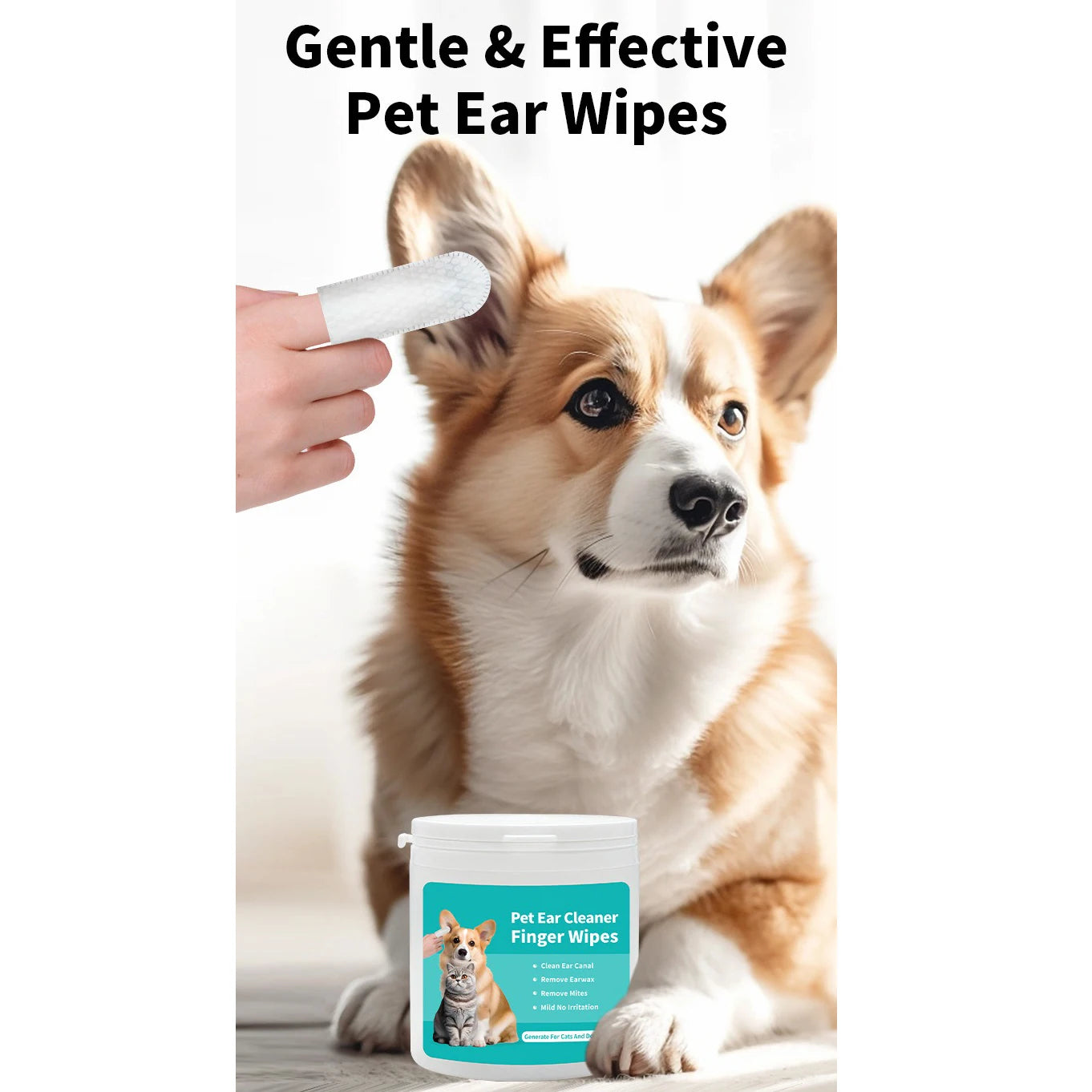Pet Ear Cleaning Finger Wipes