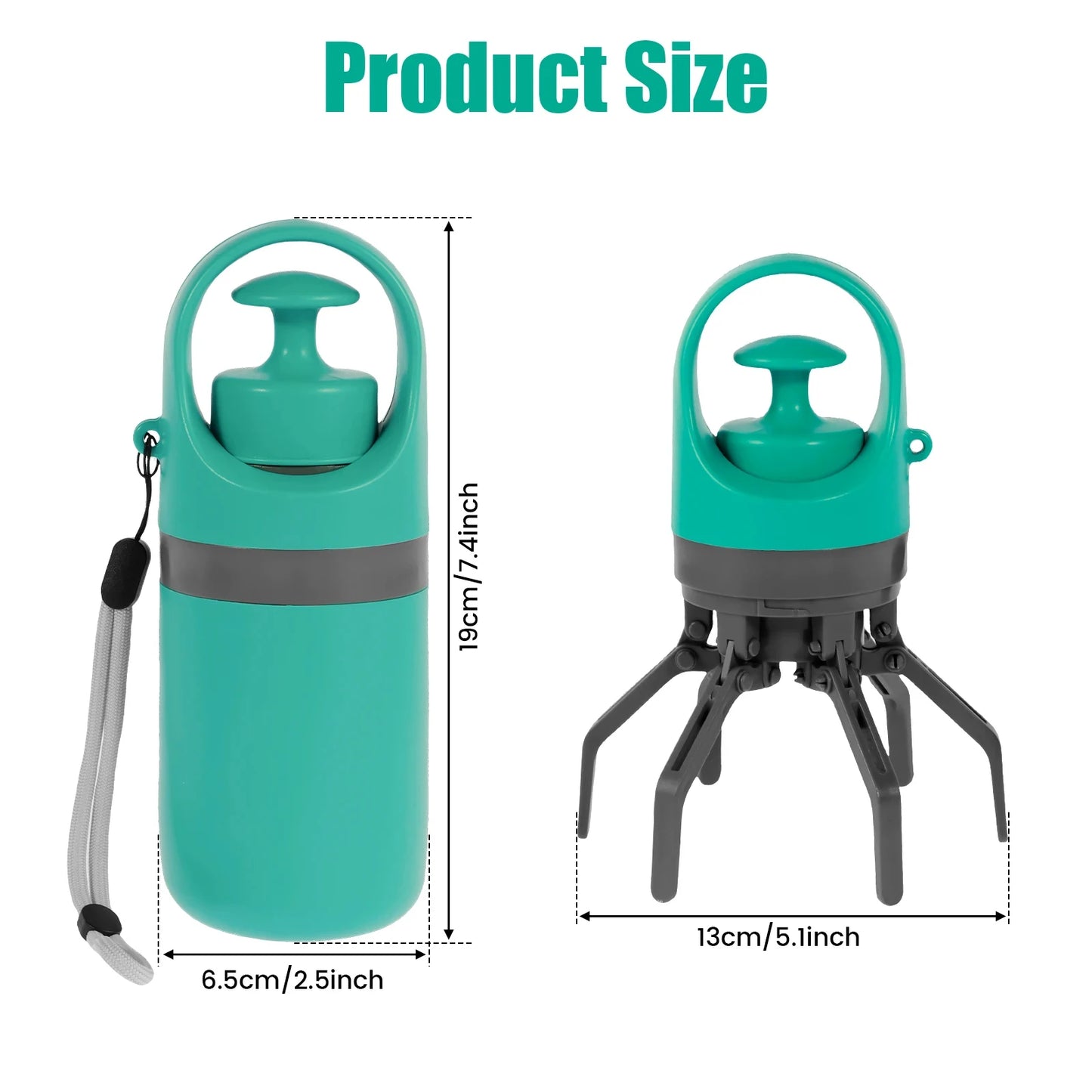 Portable Dog Pooper Scooper with Waste Bag Dispenser