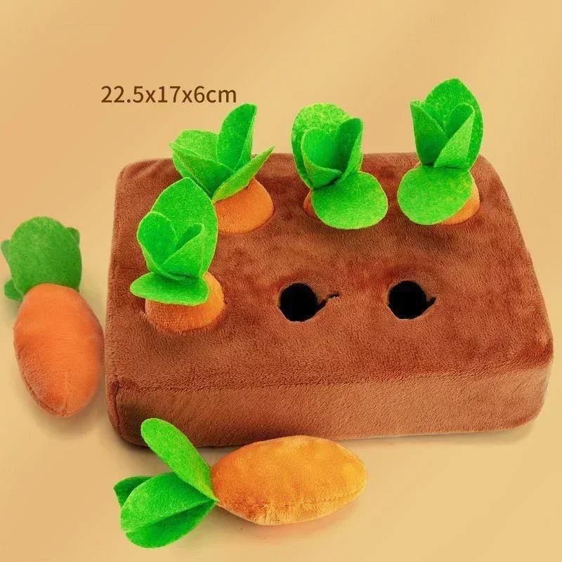 Carrot Farm Interactive Plush Dog Toy