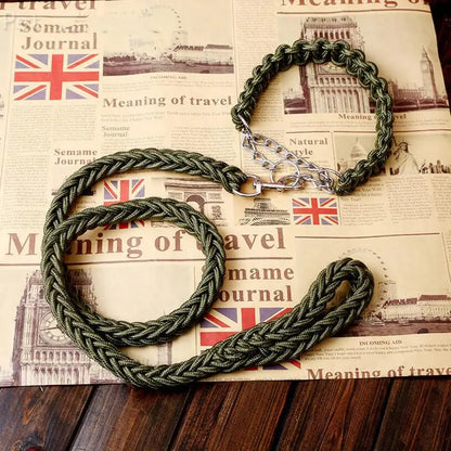 Double rope dog leash set by Kritter Krush showing two sturdy, braided leashes with metal clasps for walking two dogs simultaneously.