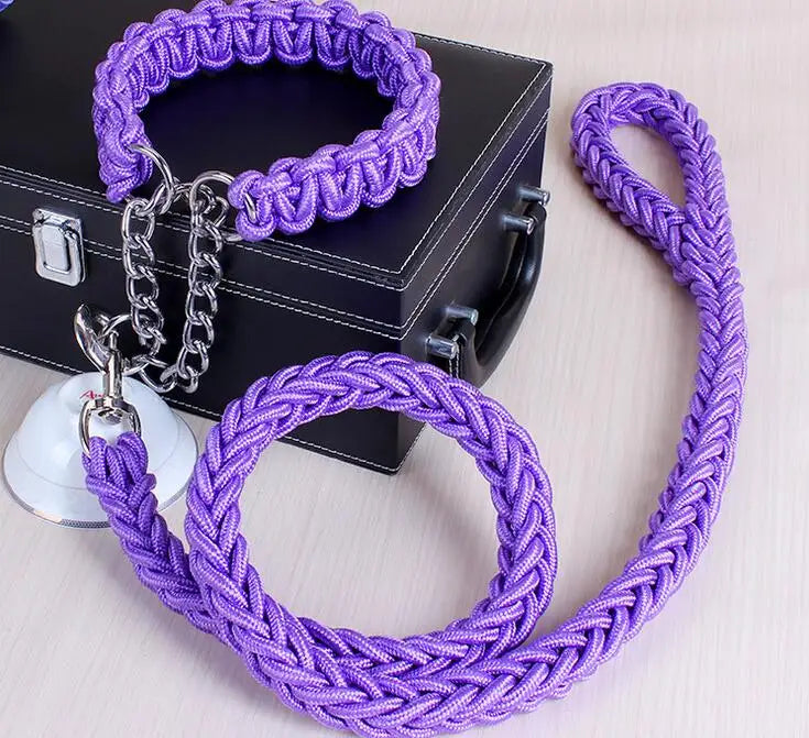Kritter Krush double rope dog leash set with two sturdy nylon leashes and comfortable handles for walking two dogs simultaneously.