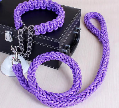 Kritter Krush double rope dog leash set with two sturdy nylon leashes and comfortable handles for walking two dogs simultaneously.