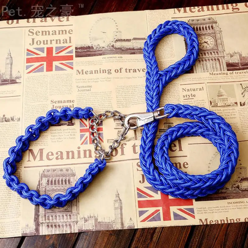 Double rope dog leash set by Kritter Krush featuring durable nylon leashes with comfortable handles and secure clips.
