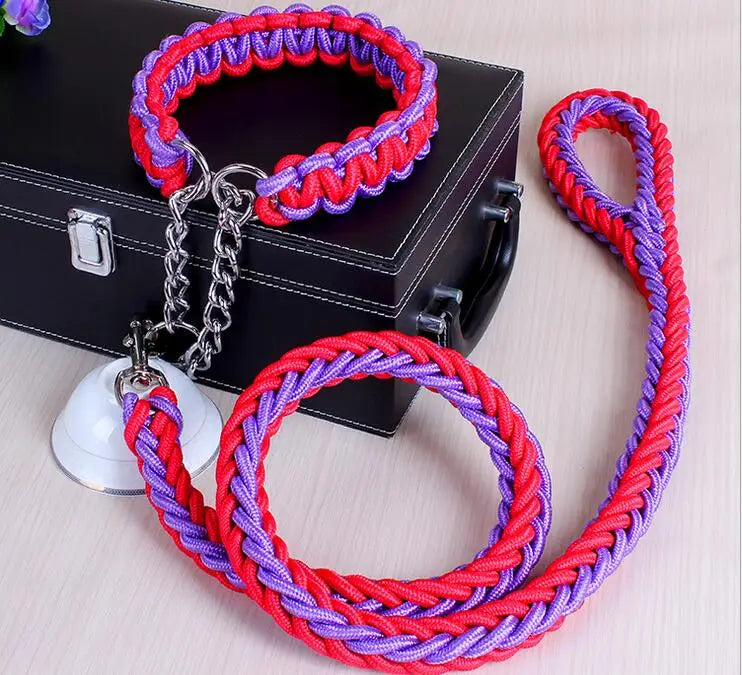 Double rope dog leash set by Kritter Krush featuring two sturdy, durable leashes with comfortable handles for walking dogs.