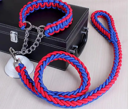 Kritter Krush double rope dog leash set with two sturdy nylon leashes and metal clips for walking two dogs simultaneously.