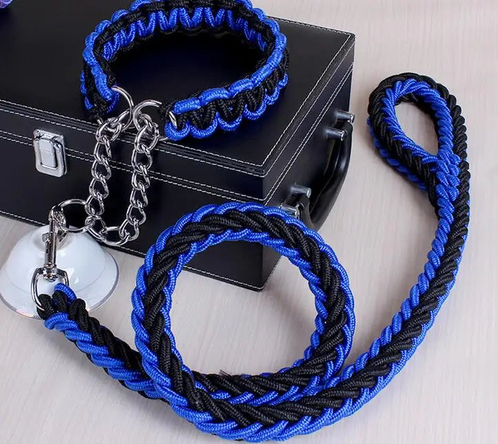 Kritter Krush double rope dog leash set with two durable nylon leashes and comfortable handles for walking two dogs at once.