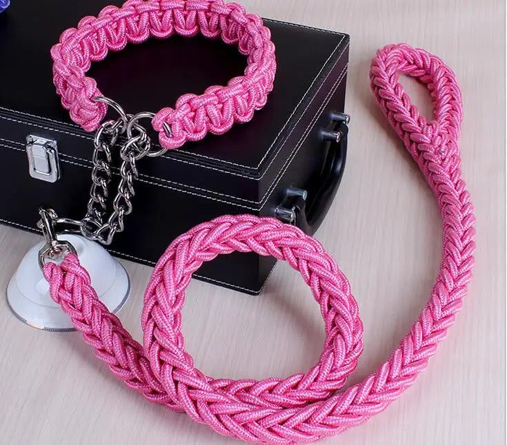 Kritter Krush double rope dog leash set with two sturdy, adjustable nylon leashes for walking two dogs simultaneously.