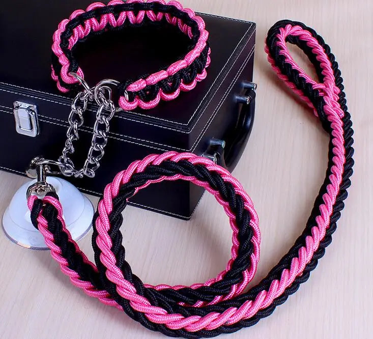 Double rope dog leash set by Kritter Krush with two sturdy, durable leashes featuring comfortable handles and metal clips.