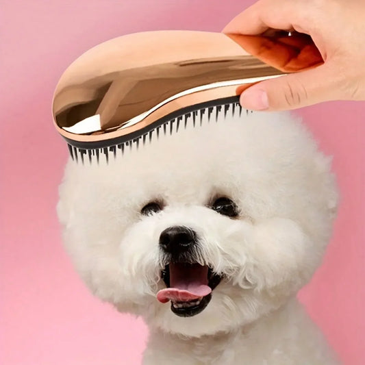 Kritter Krush 2-in-1 grooming brush with dual sides for detangling and brushing pets' fur on a white background.
