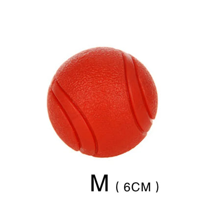 Kritter Krush rubber training ball for dogs, durable and colorful pet toy designed for fetch and play activities.