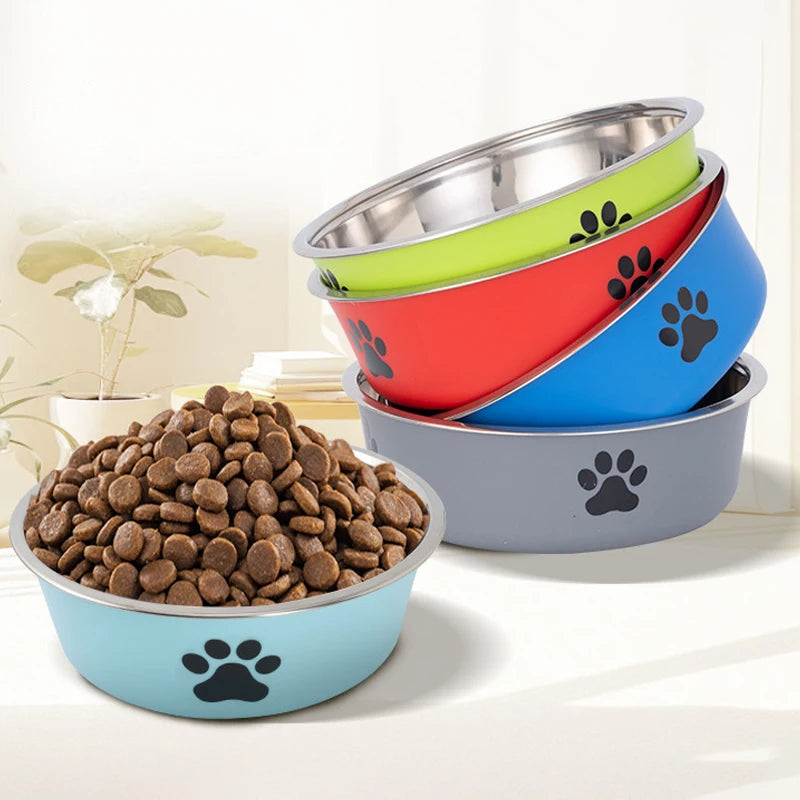 Stainless steel pet bowl by Kritter Krush with a shiny, durable design, ideal for food or water for small pets.