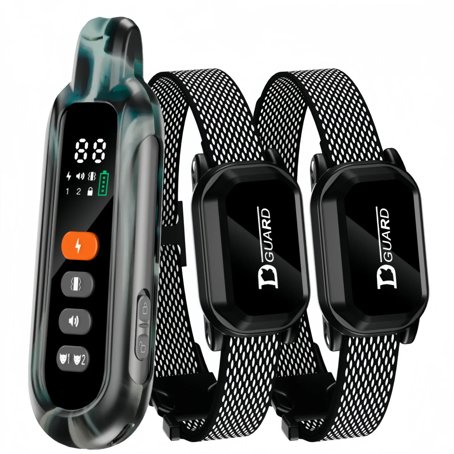 Kritter Krush dog training collar with adjustable strap and electronic remote for effective pet obedience training.