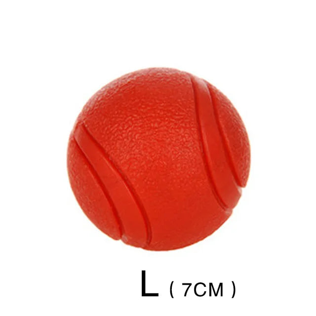 Kritter Krush rubber training ball for dog exercise and play, durable and flexible pet toy in vibrant color