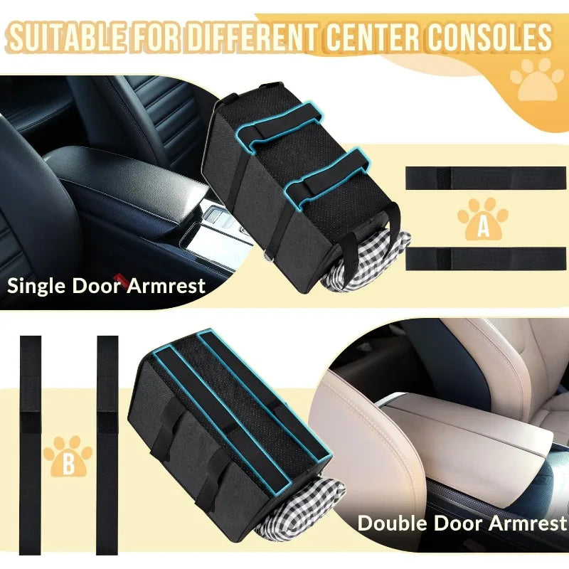 Kritter Krush small dog car seat with plush interior and adjustable straps for secure travel comfort.