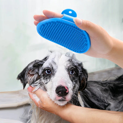 Kritter Krush bath massage brush with wooden handle and soft bristles for gentle skin exfoliation and relaxation.