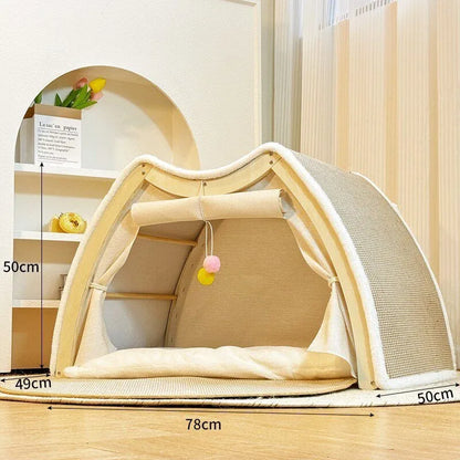CozyClaw™ Foldable Sisal Cat House