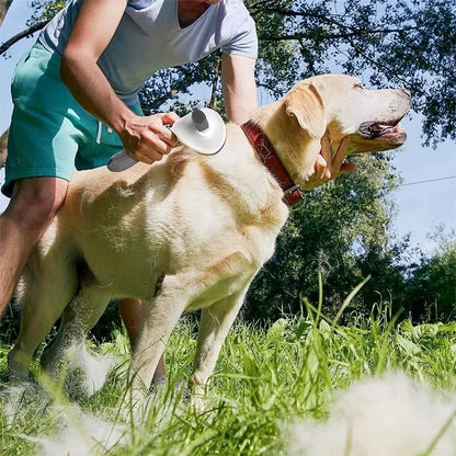 Kritter Krush self-cleaning pet hair remover brush with ergonomic handle and sticky bristles for easy pet hair removal.
