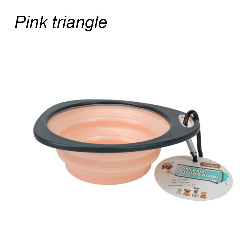Foldable Kritter Krush pet bowl for travel, made of durable, lightweight material, with a fold-flat design for easy storage.