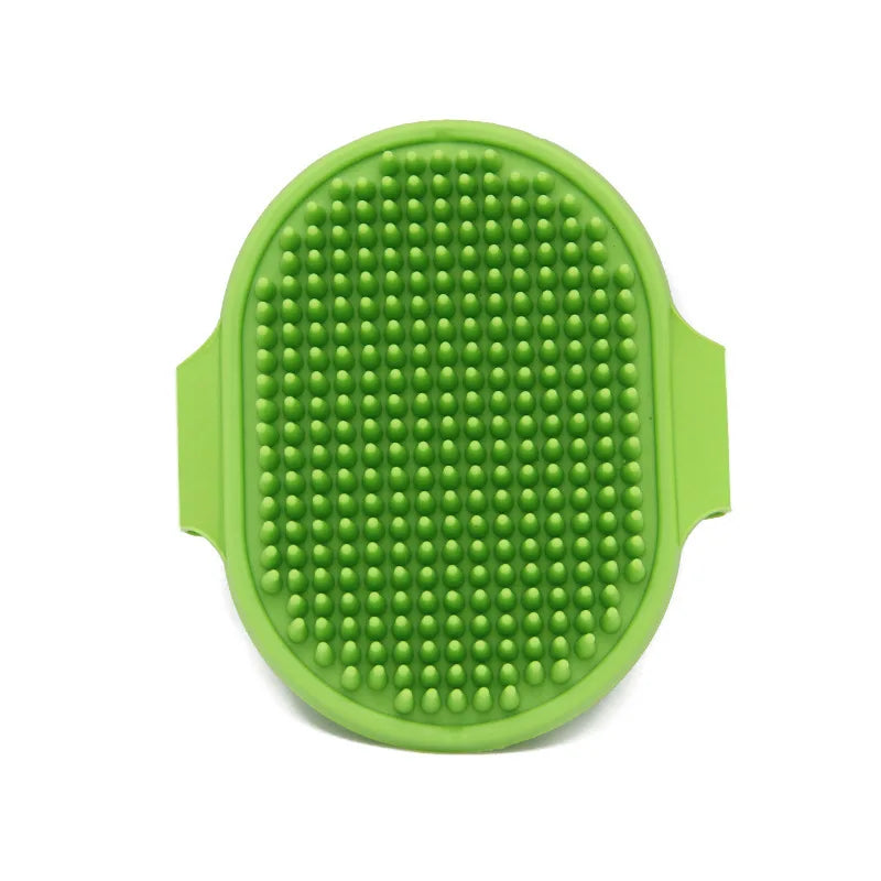Kritter Krush bath massage brush with wooden handle and soft bristles for gentle skin exfoliation and relaxation during bath time.