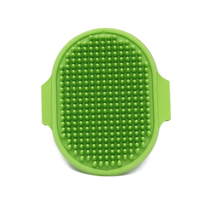 Kritter Krush bath massage brush with wooden handle and soft bristles for gentle skin exfoliation and relaxation during bath time.
