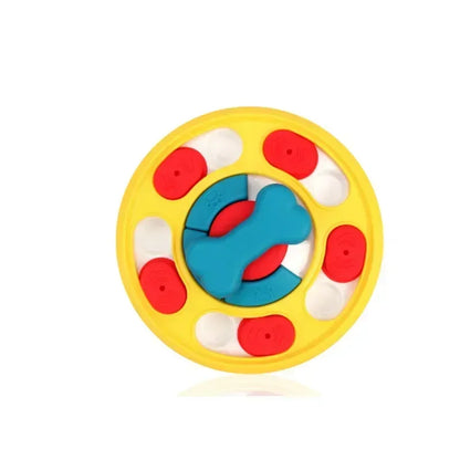 Kritter Krush interactive dog puzzle with compartments and treat slots for engaging pet mental stimulation and problem-solving.