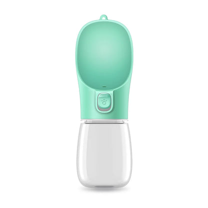 Kritter Krush pet water bottle with transparent plastic body and drinking spout for easy hydration on the go.