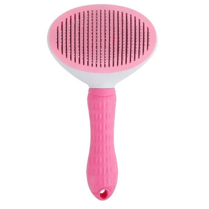 Kritter Krush Self Cleaning Pet Hair Remover Brush showing a close-up of the brush with pet hair on its surface.