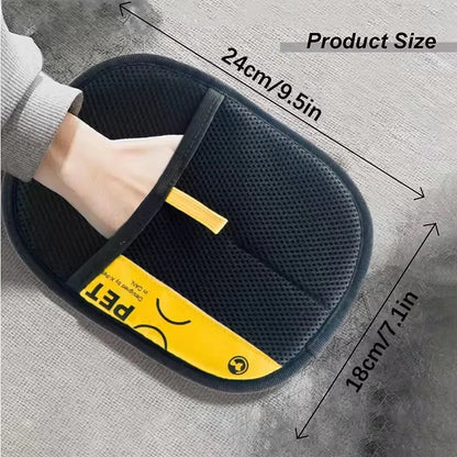 Kritter Krush pet grooming gloves with silicone tips for gentle fur removal and brushing of cats and dogs.