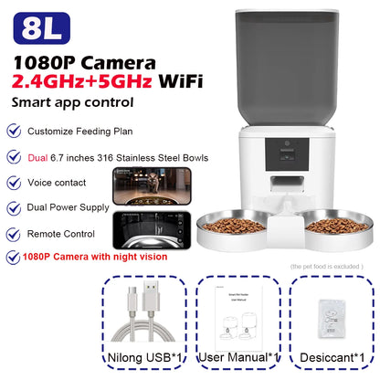 Kritter Krush Smart Cat Feeder with digital display and food dispenser, designed for automatic pet feeding.