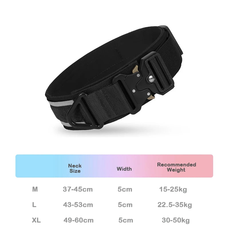 Kritter Krush tactical dog collar with durable nylon strap and metal buckle, designed for outdoor and training use.