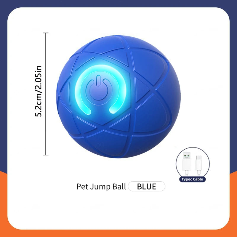 Kritter Krush Smart Interactive Ball for pets, featuring colorful LED lights and textured surface for engaging play.