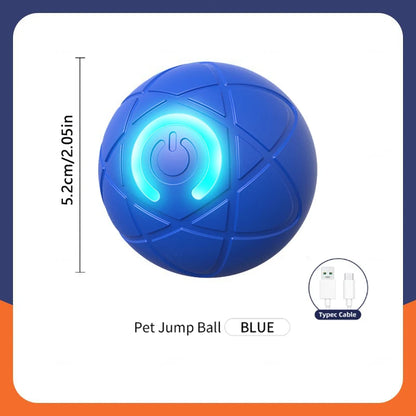 Kritter Krush Smart Interactive Ball for pets, featuring colorful LED lights and textured surface for engaging play.