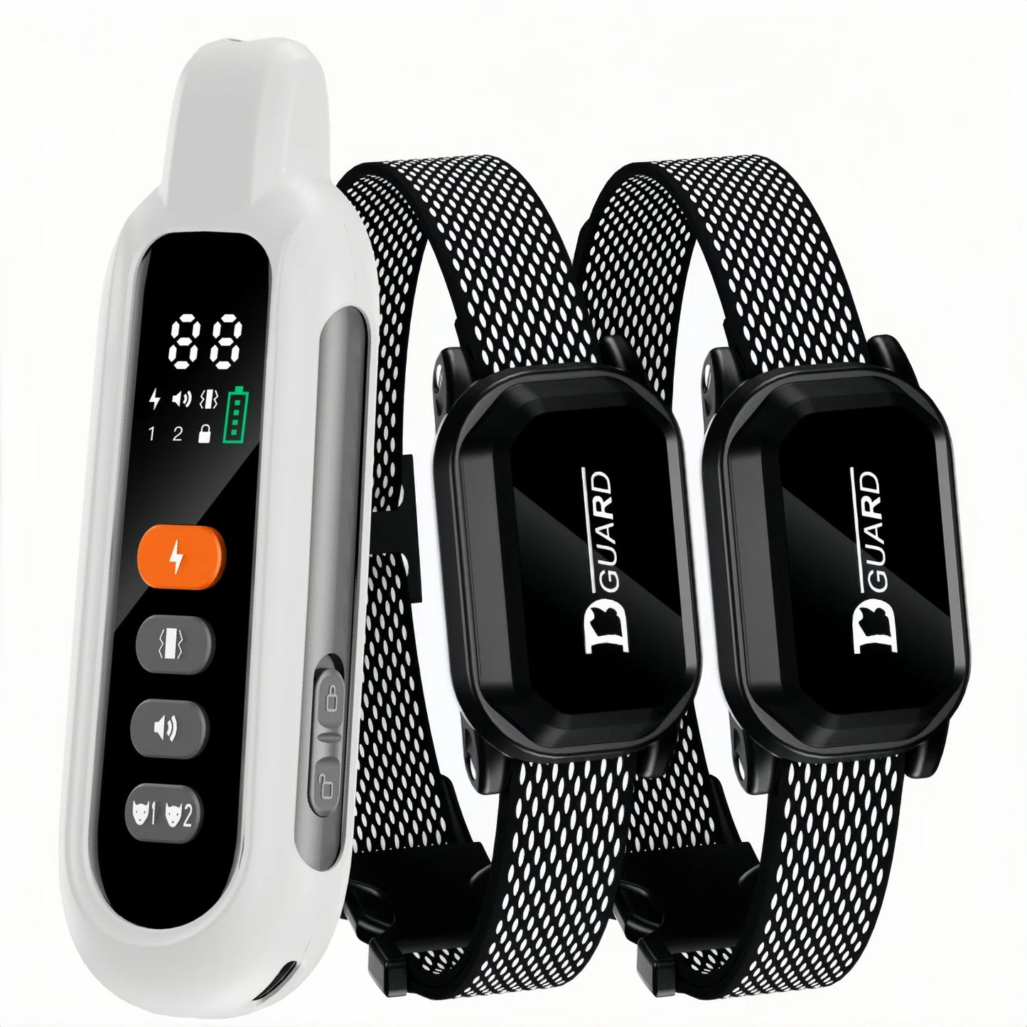 Kritter Krush dog training collar with adjustable strap and electronic controls for effective pet training.