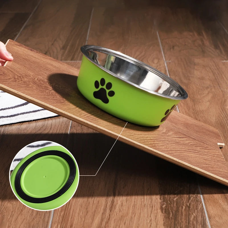 Stainless steel Kritter Krush pet bowl with a shiny, reflective surface suitable for food or water for small animals.