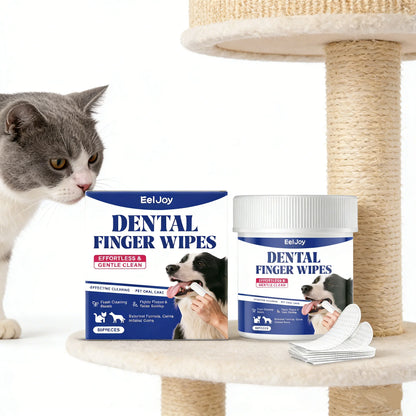 Kritter Krush teeth cleaning wipes for pets, showing a pack of gentle, disposable wipes designed for pet oral hygiene.