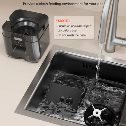 Kritter Krush Smart Automatic Feeder with digital control and food tray for easy pet feeding management.