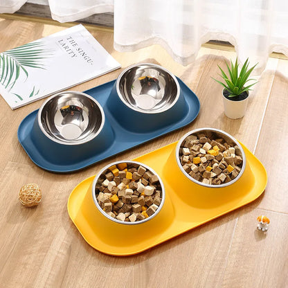 Stainless steel Kritter Krush pet bowl with a shiny, durable design suitable for food or water for cats and dogs.