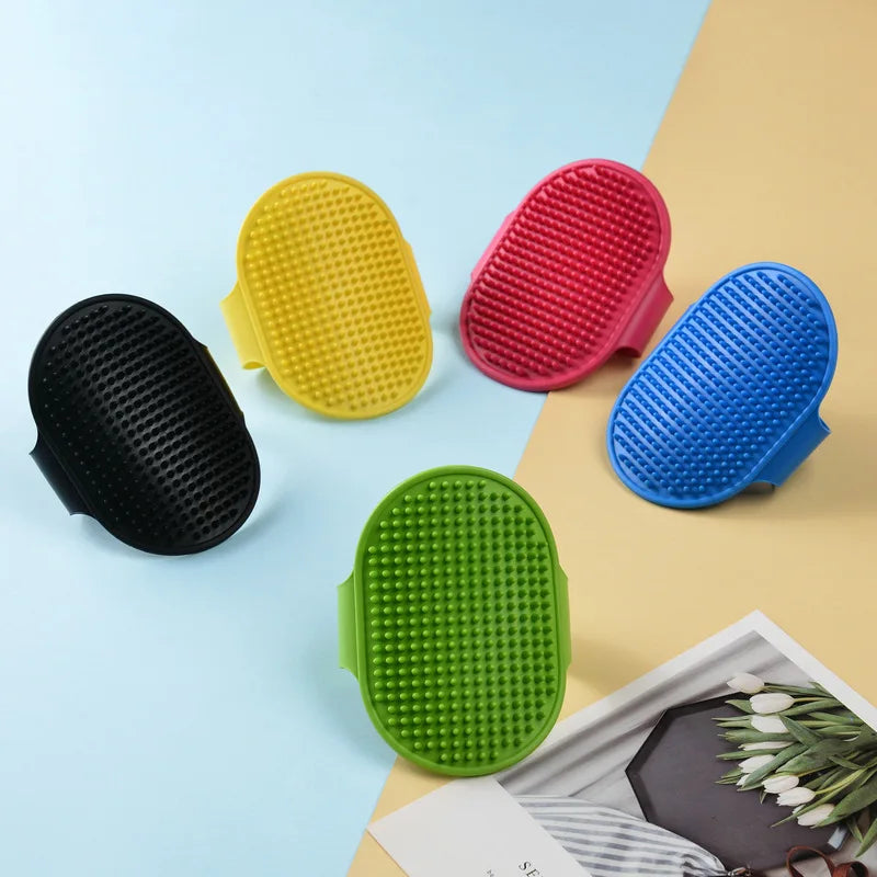 Kritter Krush bath massage brush with wooden handle and soft bristles for relaxing skin exfoliation and cleansing.