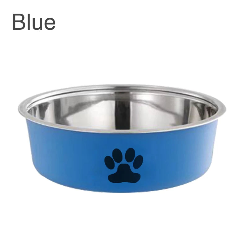 Stainless steel Kritter Krush pet bowl with a shiny, durable design, suitable for feeding cats or small dogs.
