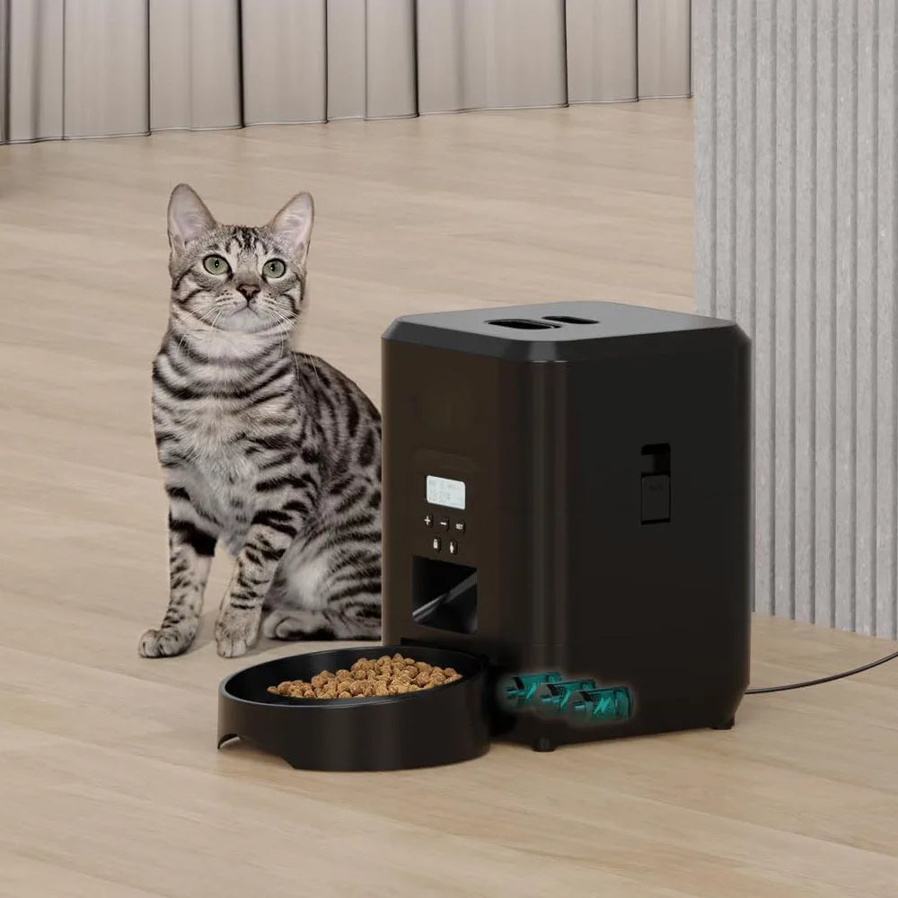Kritter Krush smart automatic pet feeder with digital timer and portion control for easy pet feeding.