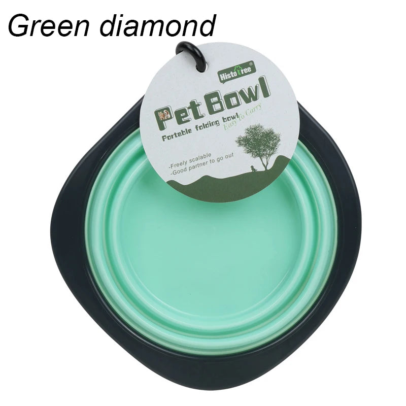 Kritter Krush folding pet bowl for dogs and cats, portable silicone bowl with collapsible design for travel and outdoor use