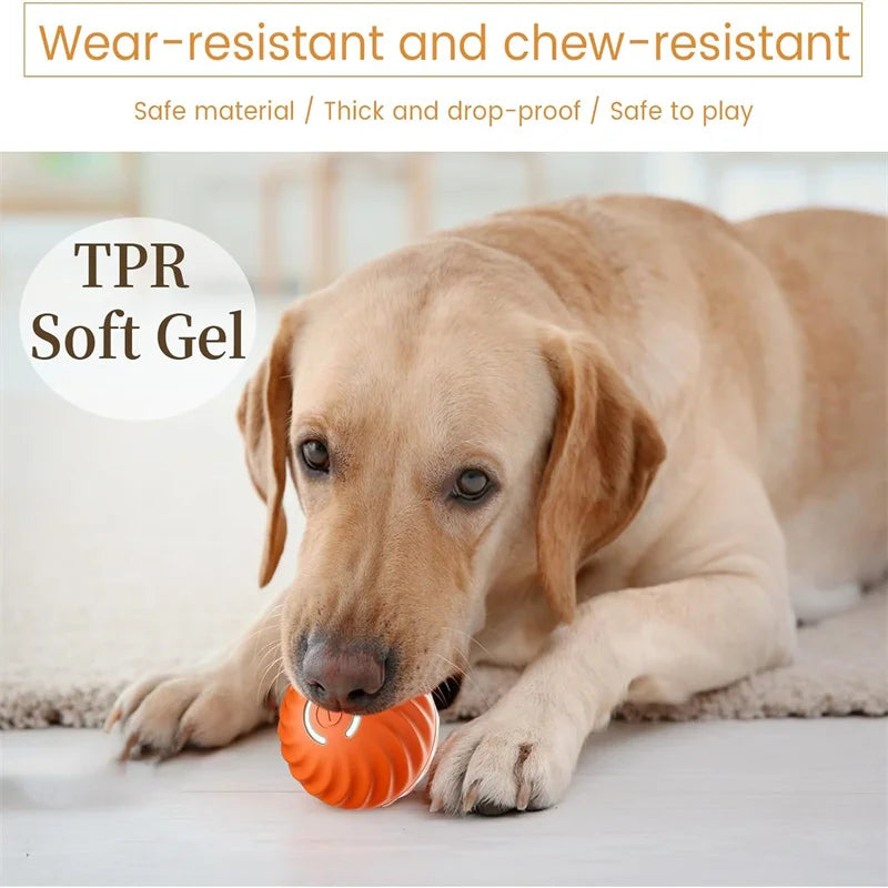 Kritter Krush Smart Interactive Ball for pets, featuring colorful design and textured surface for engaging play.