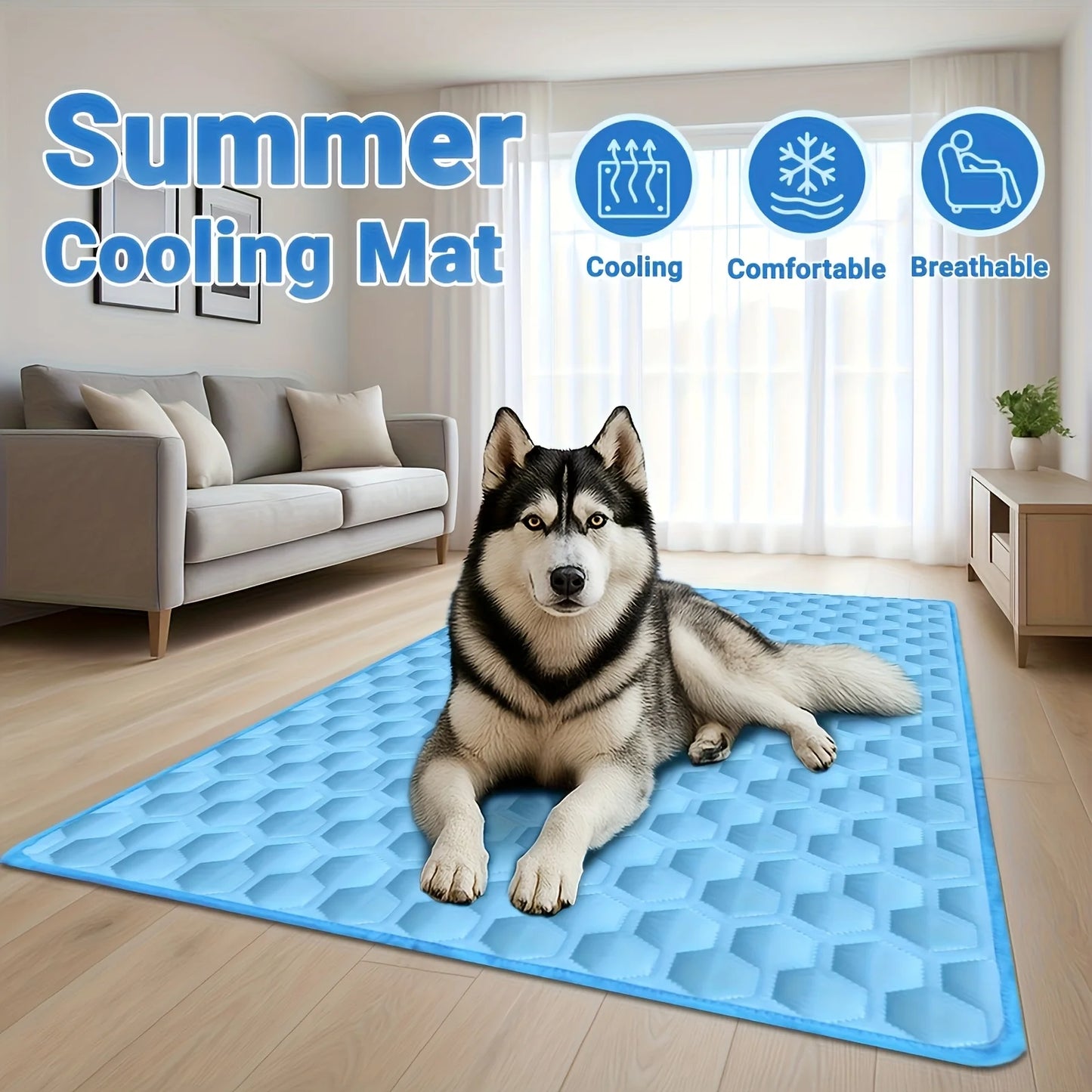 Cooling pet mat by Kritter Krush, soft and comfortable surface designed to keep pets cool and relaxed.