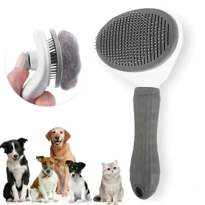 Kritter Krush self-cleaning pet hair remover brush with ergonomic handle for easy hair removal from furniture and clothing