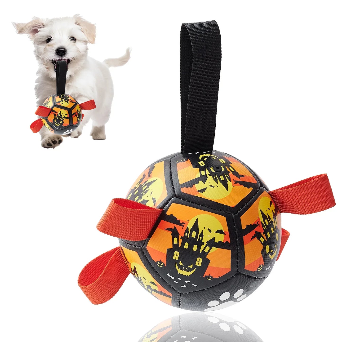 Kritter Krush dog soccer ball with durable rubber surface, designed for playful pets and outdoor fun.