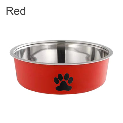 Stainless steel pet bowl by Kritter Krush, showcasing a shiny, durable bowl suitable for feeding cats or dogs.