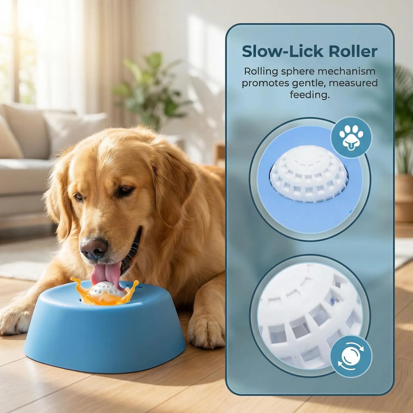 Kritter Krush Slow Lick Bowl for pets, featuring a durable plastic design designed to slow down eating and promote healthy digestion.
