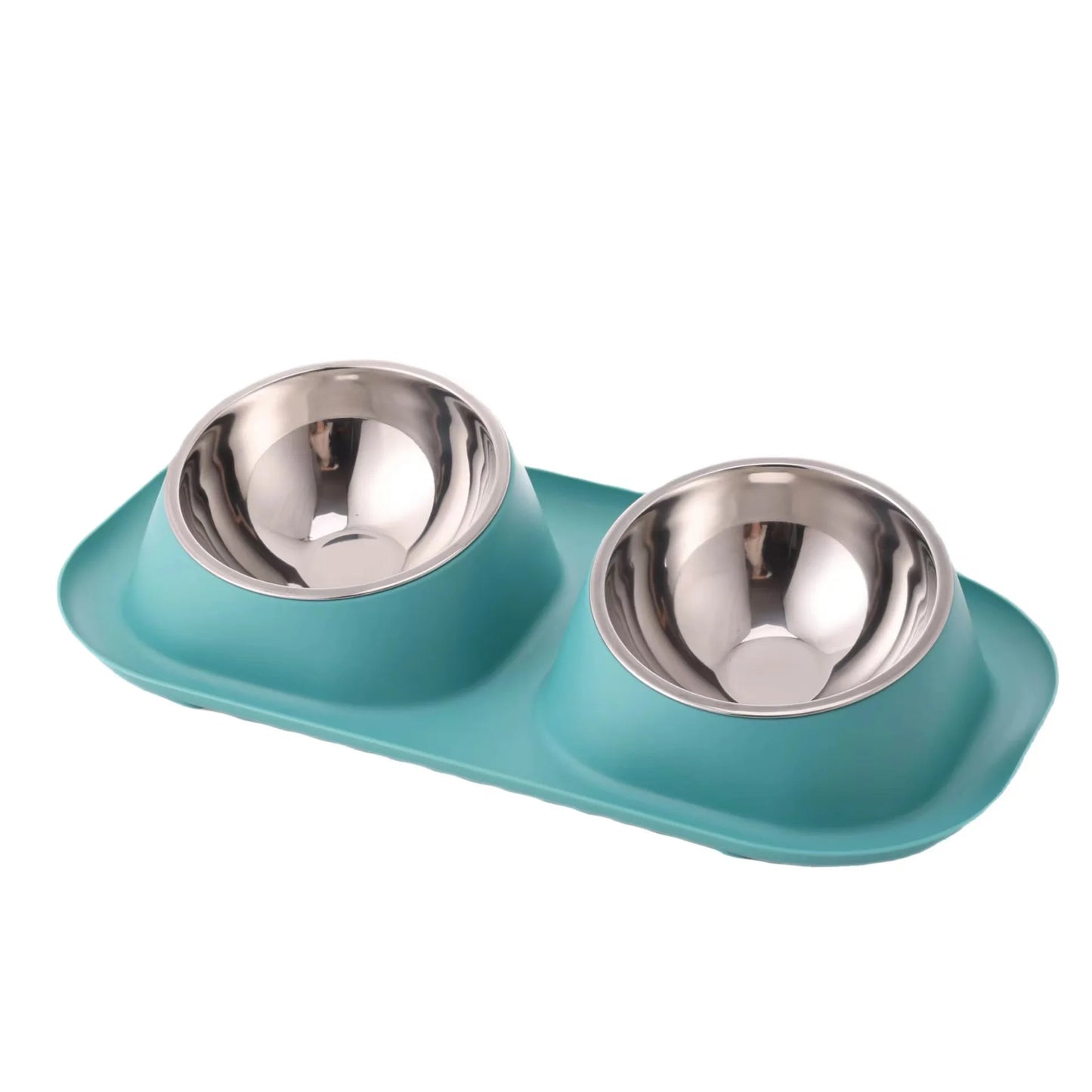 Stainless steel pet bowl by Kritter Krush with a shiny, durable design, suitable for feeding cats or dogs.