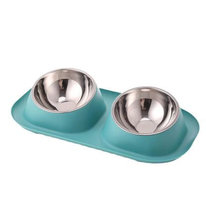 Stainless steel pet bowl by Kritter Krush with a shiny, durable design, suitable for feeding cats or dogs.
